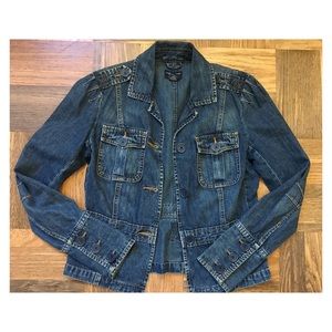 Super Cute American Eagle Cropped Denim Jacket